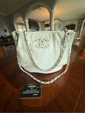 authentic Chanel crossbody hobo bag